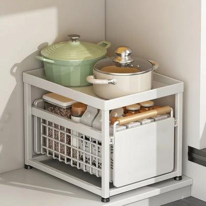Rangements sous evier acier carbone blanc 25 kg Organexia