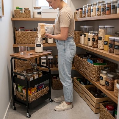 Servante pour cuisine noire organisation pratique au quotidien MobiSpace