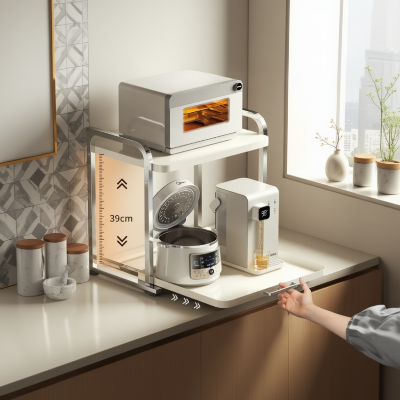 support micro onde avec tiroir coulissant Mova