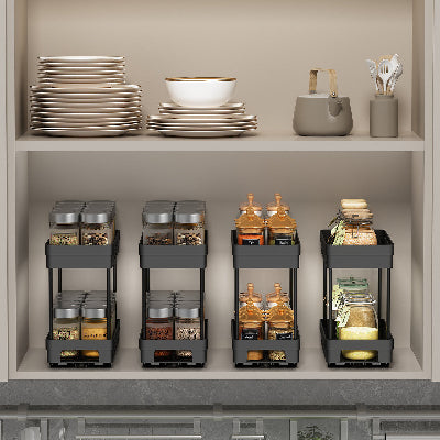 tiroir à épices coulissant vertical pour pots et bouteilles VertiSpice