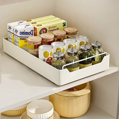 tiroir coulissant acier blanc 35cm largeur placard cuisine glissecompacte