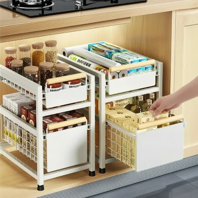 Tiroir coulissant blanc avec parois hautes pour securiser objets StoreSlide