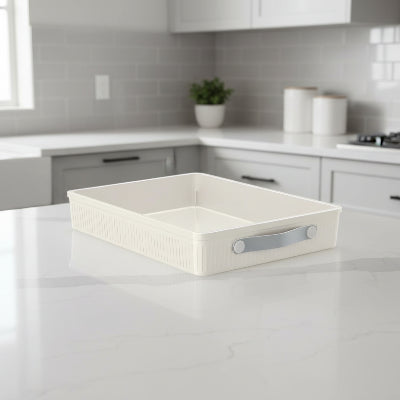 tiroir coulissant coulissant large blanc pour cuisine CoulisSpace