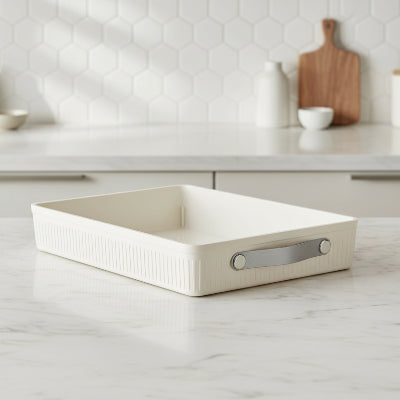 tiroir coulissant coulissant medium blanc pour cuisine CoulisSpace