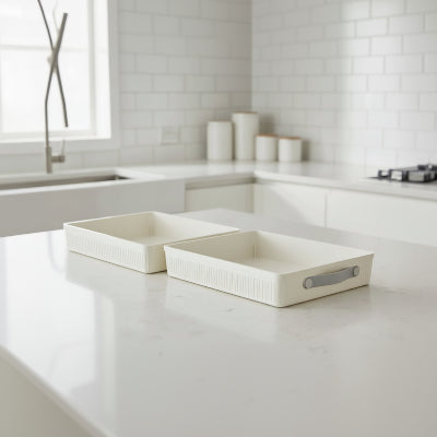 tiroir coulissant coulissant medium large blancs pour cuisine CoulisSpace