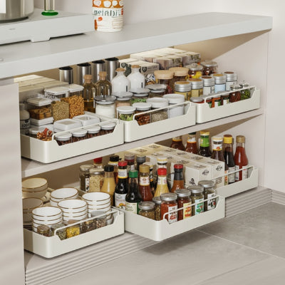 tiroir coulissant cuisine organisé acces facile trois dimensions glissecompacte