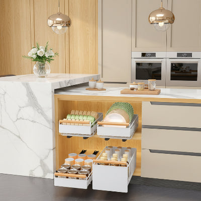 Tiroir coulissant cuisine rangement optimisé Modula Pro