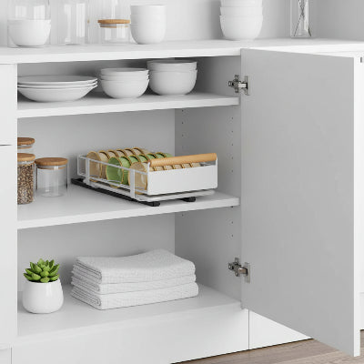 Tiroir coulissant pour placard bols métal blanc Modula Bowl