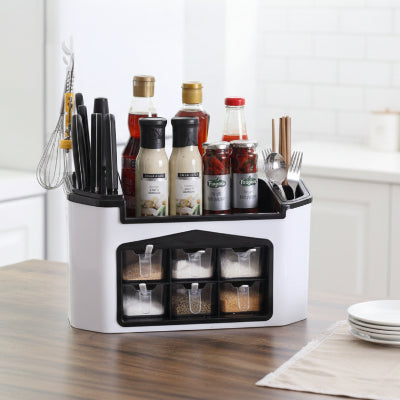 tiroir épices organisateur multifonction epices condiments ustensiles blanc ChefOrganize
