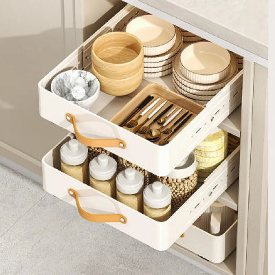 tiroirs coulissant pour cuisine metal blanc accessible et efficace OrgaflexMaxi