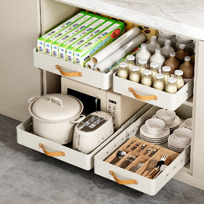 tiroirs coulissant pour cuisine metal blanc rangement optimise durable OrgaflexMaxi
